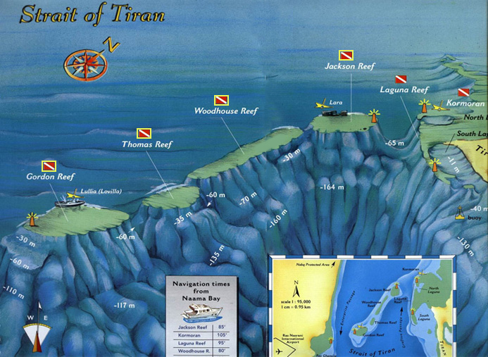 Tauchpltze in der Strae von Tiran - Rote Meer